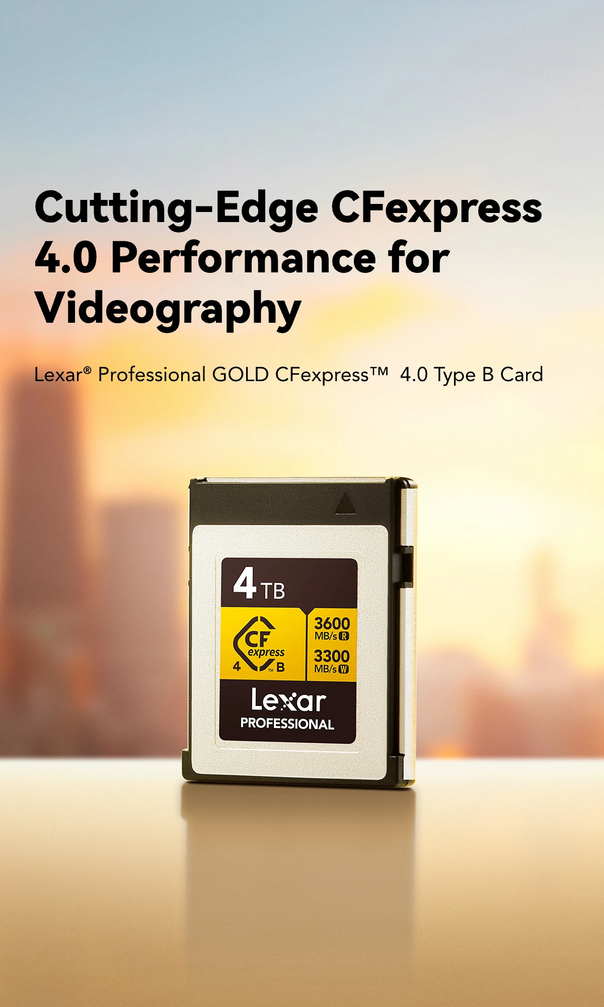 Lexar® Professional GOLD CFexpress™ 4.0 Type B Card | Lexar